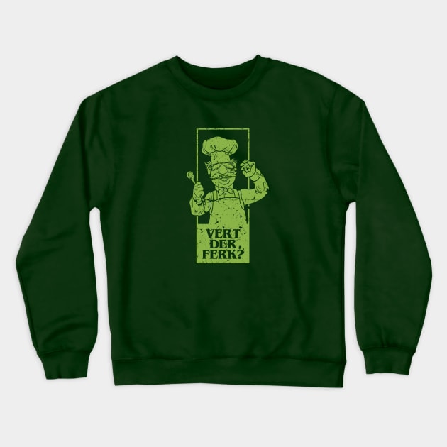 vert der ferk retrocolor - green Crewneck Sweatshirt by Sayang Anak